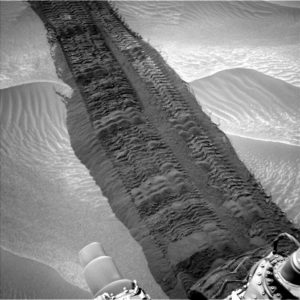 Tracks in the Martian sand