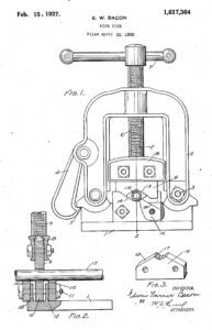 Pipe-Vise-Patent-US1617364