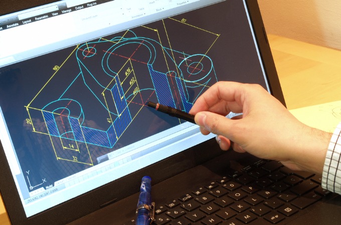 designer working on cad